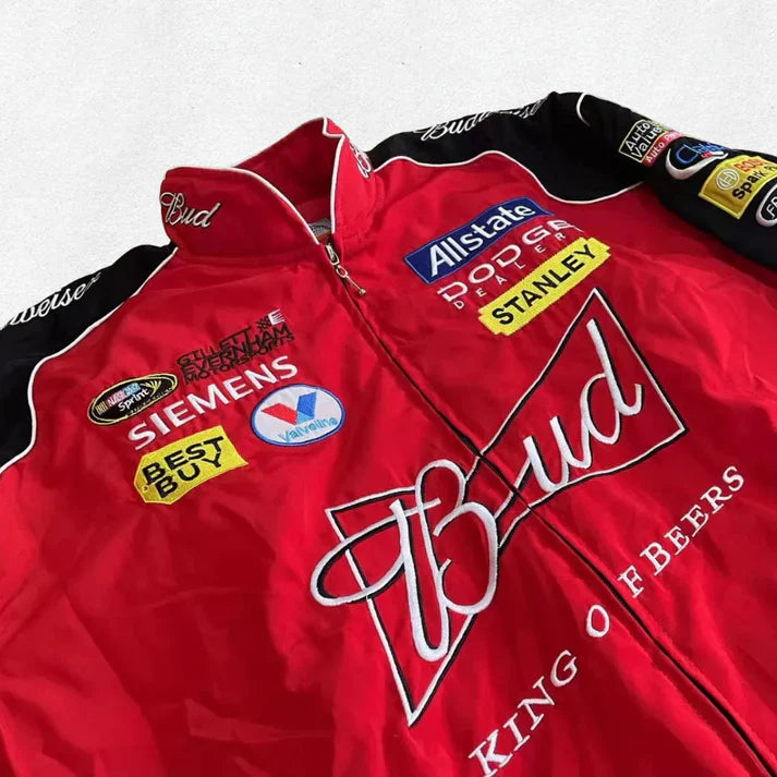 Red Budweiser Racing Jacket – Vintage Edition