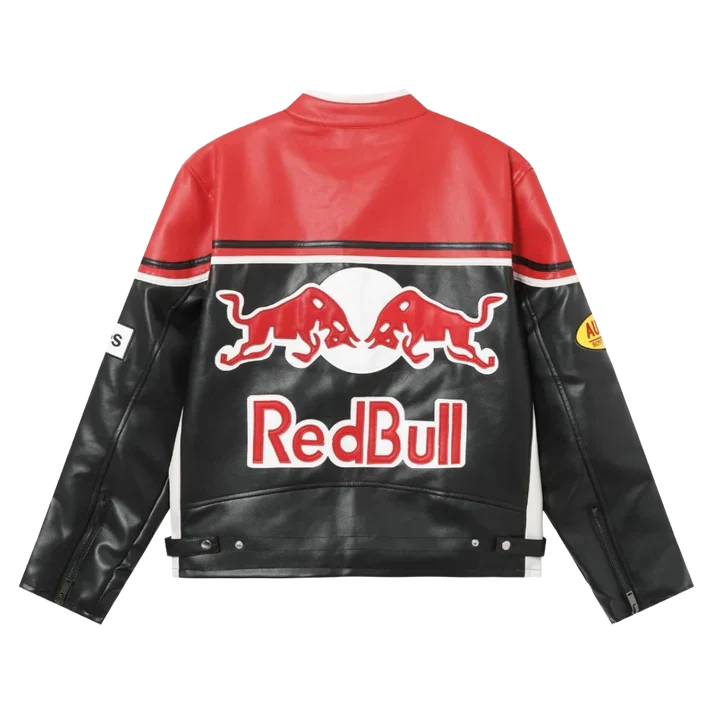 Red Bull Leather Racing Jacket – F1 Style