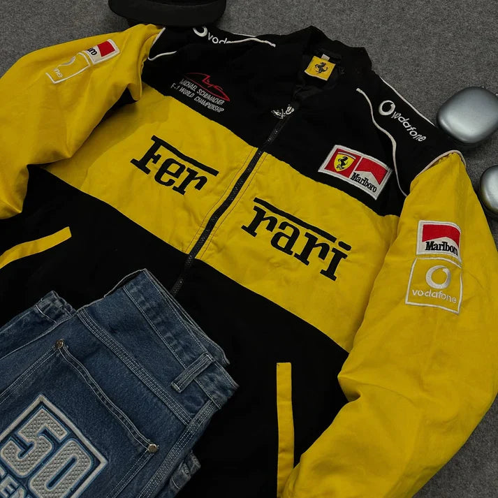 Yellow MS Racing Jacket – F1 Style
