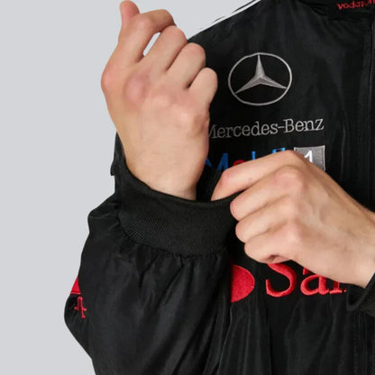 Black Mercedes-Benz Racing Jacket – F1 Style