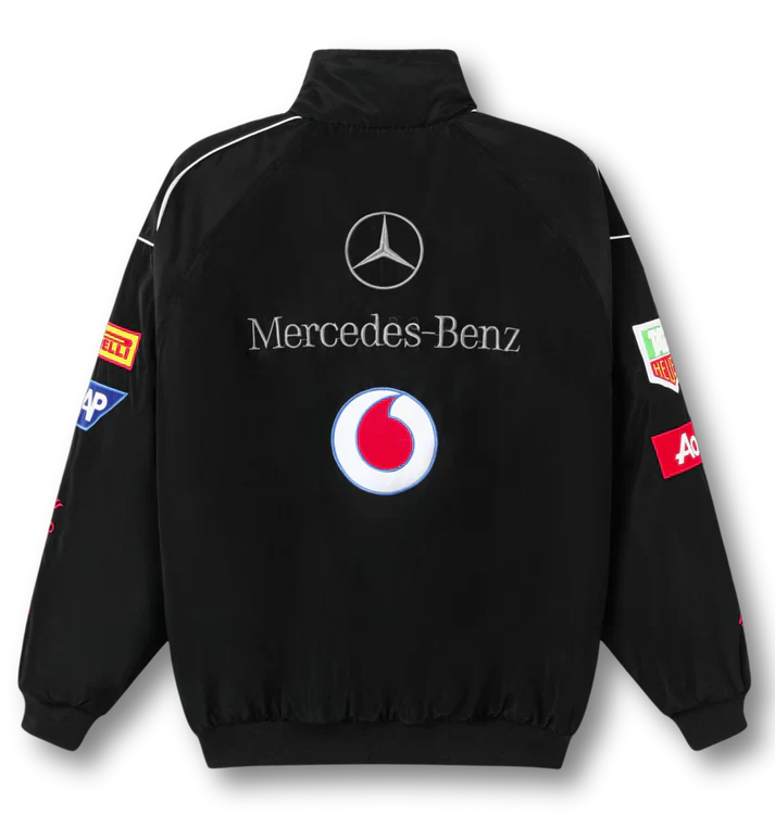 Black Mercedes-Benz Racing Jacket – F1 Style