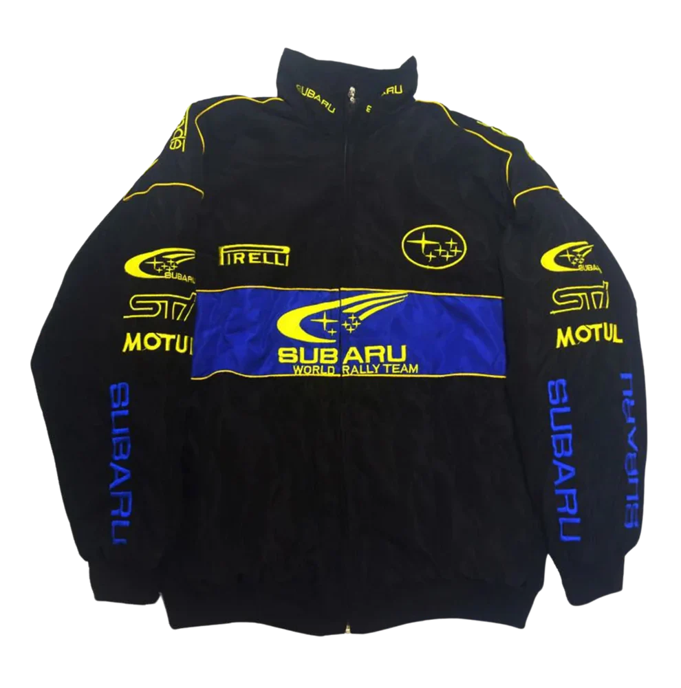 Black Subaru Racing Jacket – Rally Edition