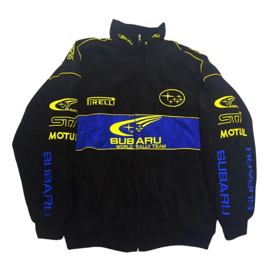 Black Subaru Racing Jacket – Rally Edition