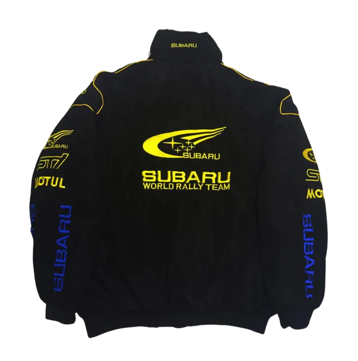Black Subaru Racing Jacket – Rally Edition