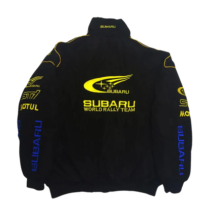 Black Subaru Racing Jacket – Rally Edition
