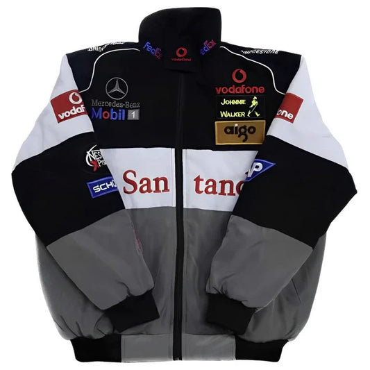 Grey Mercedes-Benz Racing Jacket – F1 Style