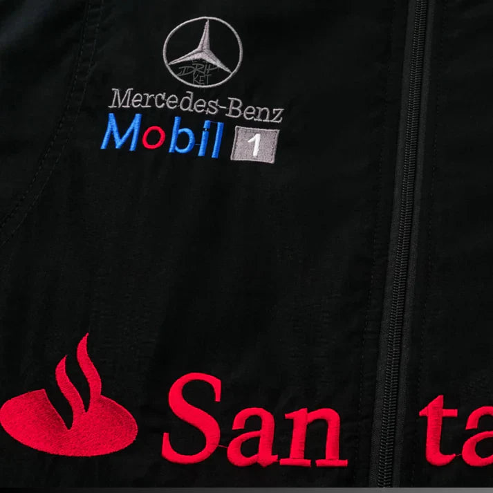 Black Mercedes-Benz Racing Jacket – F1 Style