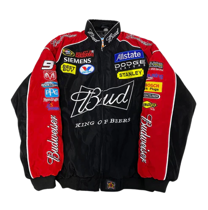 Giacca Racing Budweiser Nera – Vintage NASCAR Edition