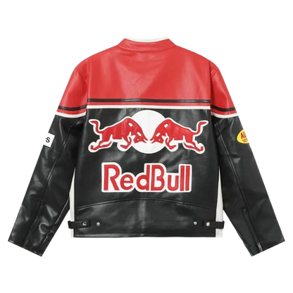 Giacca in Pelle Racing Red Bull - Stile F1