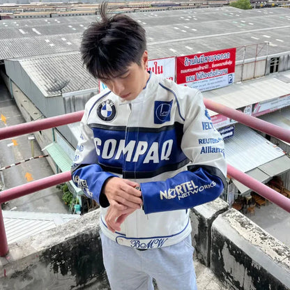 Giacca in Pelle Racing BMW – Stile F1