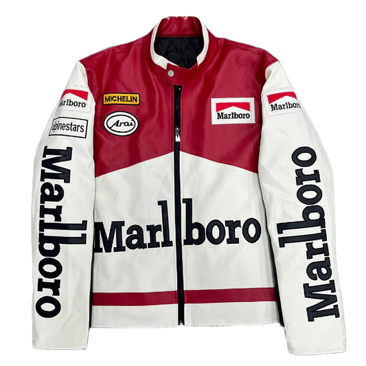 Giacca in Pelle Racing Marlboro