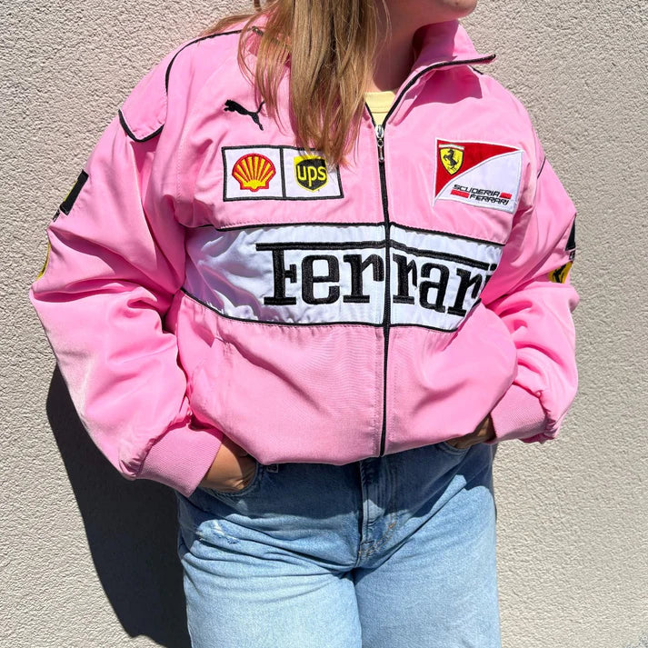 Giacca Racing Rosa – Stile F1