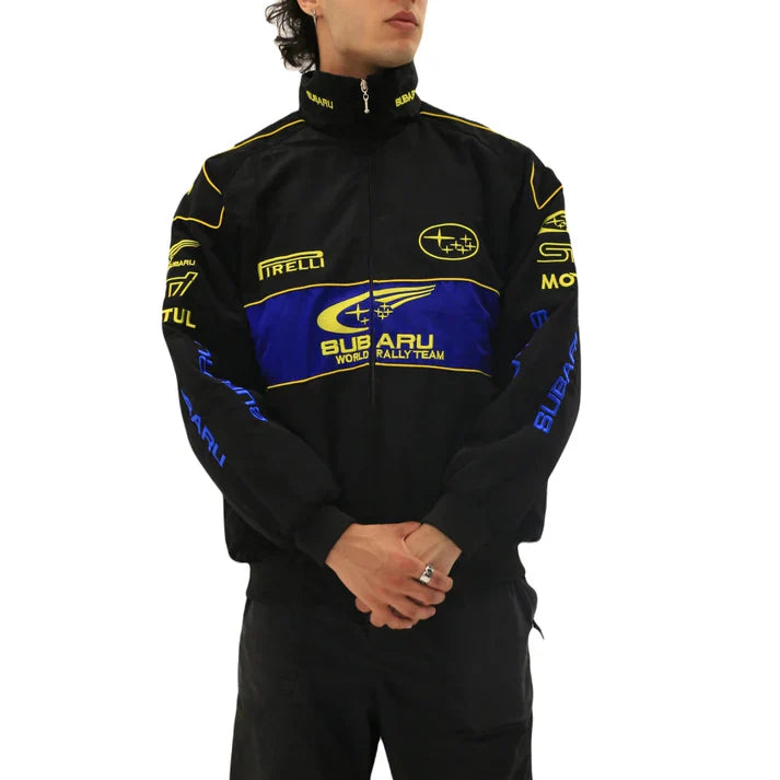 Black Subaru Racing Jacket – Rally Edition